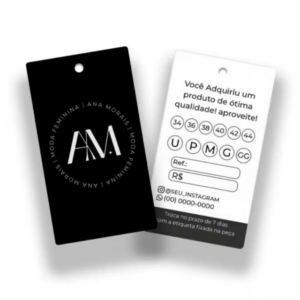 Etiqueta Personalizada para Roupas e Loja de Moda