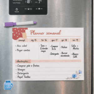 Planner de Geladeira Magnético: Organize sua Semana com Praticidade