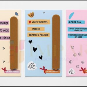Mini Lixa de Unha com Tag Personalizada