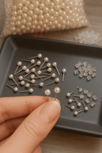 Brinco Pérola em Aço Inox + Tag Personalizada