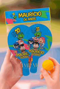 KIT PING PONG PERSONALIZADO .Lembrancinha criativa jogo de ping pong em madeira MDF com bolinha