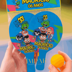 KIT PING PONG PERSONALIZADO .Lembrancinha criativa jogo de ping pong em madeira MDF com bolinha