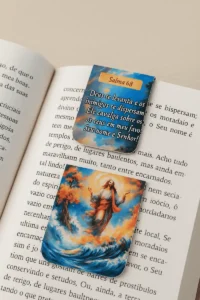 Marcador de Página Bíblico Magnético Personalizado com Versículo