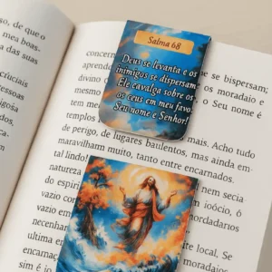 Marcador de Página Bíblico Magnético Personalizado com Versículo