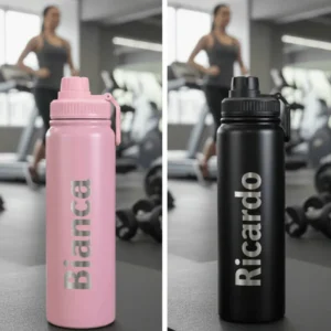 Garrafa Térmica Personalizada ideal para Academia, conserva a temperatura por mais tempo