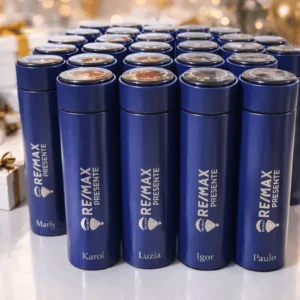 A Garrafa Térmica com Sensor de Temperatura Personalizada