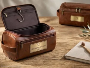 Necessaire organizadora unissex impermeável com gancho para pendurar e personalização de marca